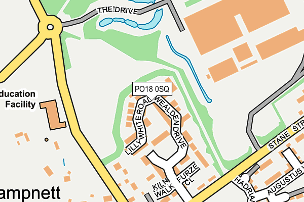 PO18 0SQ map - OS OpenMap – Local (Ordnance Survey)