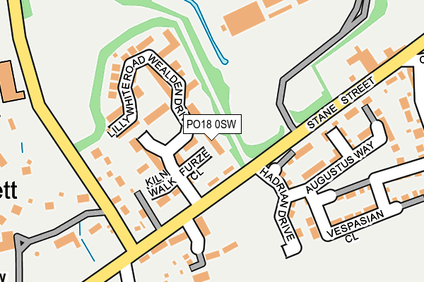PO18 0SW map - OS OpenMap – Local (Ordnance Survey)