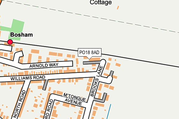 PO18 8AD map - OS OpenMap – Local (Ordnance Survey)