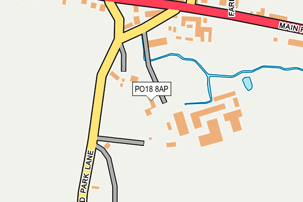 PO18 8AP map - OS OpenMap – Local (Ordnance Survey)