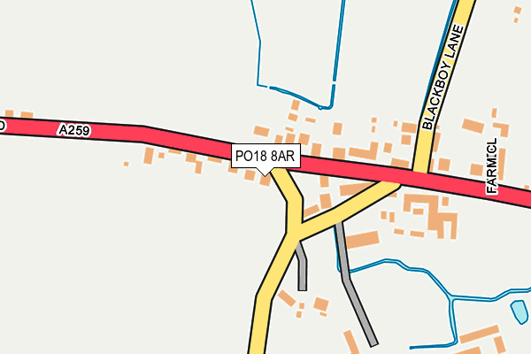 PO18 8AR map - OS OpenMap – Local (Ordnance Survey)