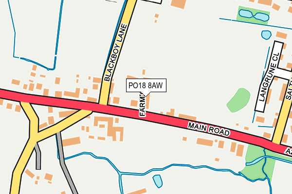 PO18 8AW map - OS OpenMap – Local (Ordnance Survey)