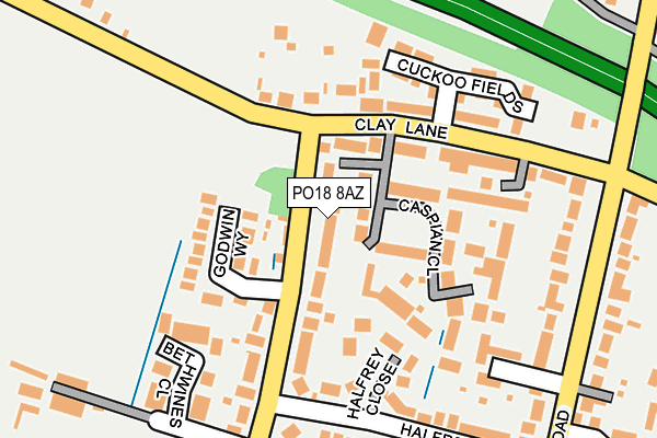 PO18 8AZ map - OS OpenMap – Local (Ordnance Survey)