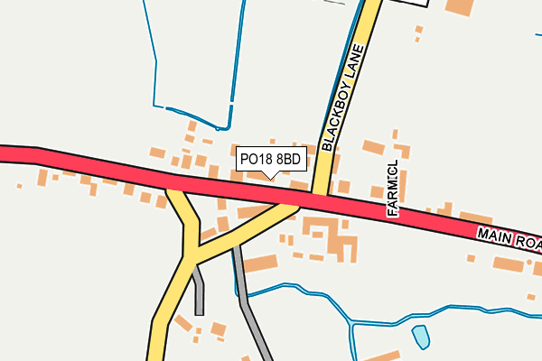 PO18 8BD map - OS OpenMap – Local (Ordnance Survey)