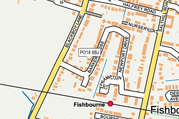 Map of THE FISHBOURNE ACCOUNTANT LTD at local scale