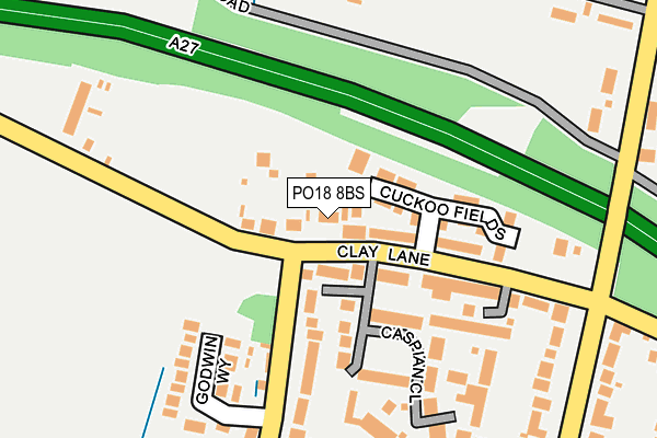 PO18 8BS map - OS OpenMap – Local (Ordnance Survey)