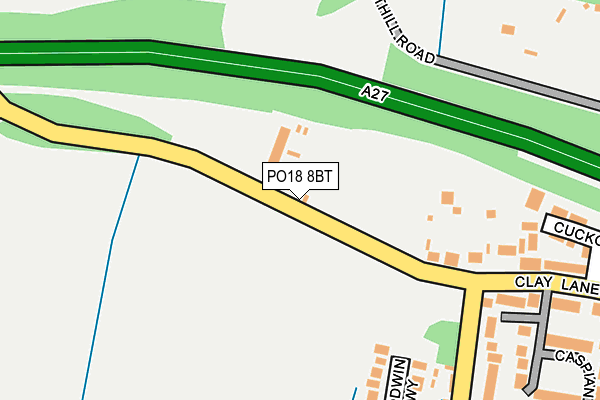 PO18 8BT map - OS OpenMap – Local (Ordnance Survey)