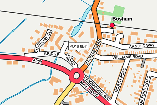 PO18 8BY map - OS OpenMap – Local (Ordnance Survey)