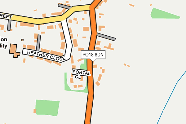 PO18 8DN map - OS OpenMap – Local (Ordnance Survey)