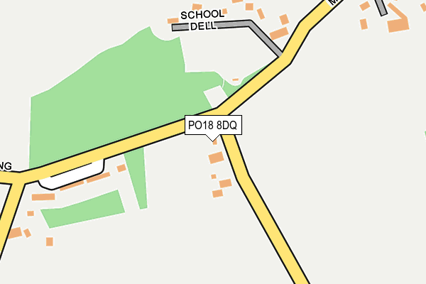 PO18 8DQ map - OS OpenMap – Local (Ordnance Survey)