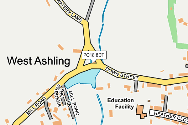 PO18 8DT map - OS OpenMap – Local (Ordnance Survey)