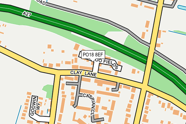 PO18 8EF map - OS OpenMap – Local (Ordnance Survey)