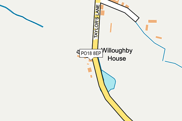 PO18 8EP map - OS OpenMap – Local (Ordnance Survey)