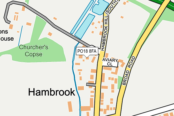 PO18 8FA map - OS OpenMap – Local (Ordnance Survey)