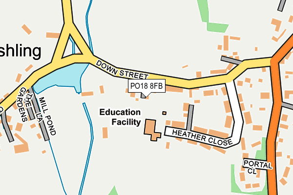 PO18 8FB map - OS OpenMap – Local (Ordnance Survey)