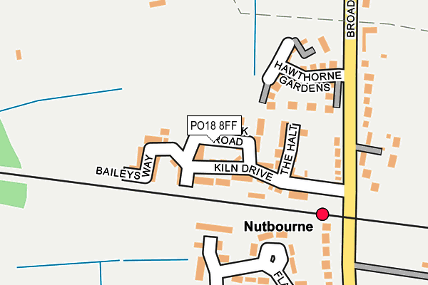 PO18 8FF map - OS OpenMap – Local (Ordnance Survey)