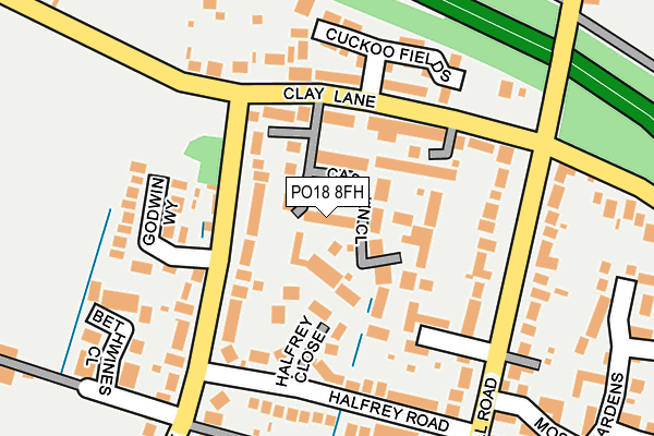 PO18 8FH map - OS OpenMap – Local (Ordnance Survey)