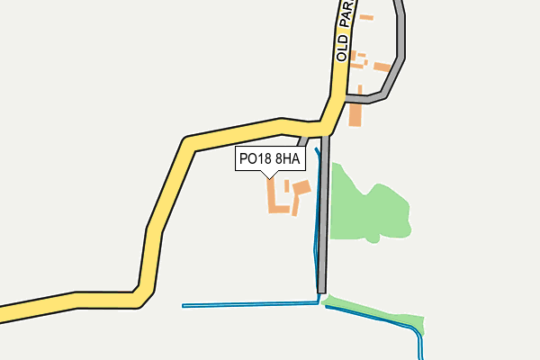 PO18 8HA map - OS OpenMap – Local (Ordnance Survey)