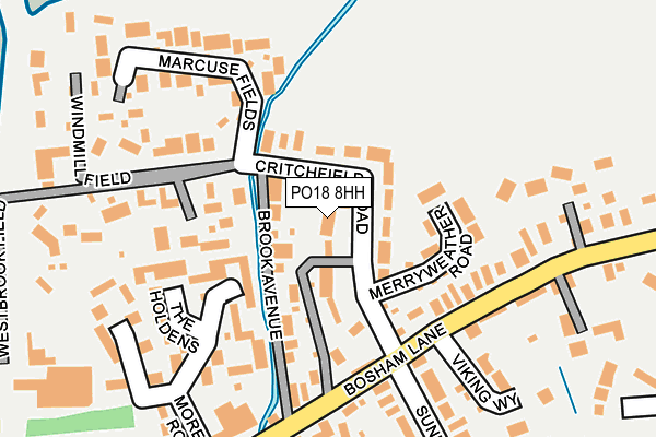 PO18 8HH map - OS OpenMap – Local (Ordnance Survey)