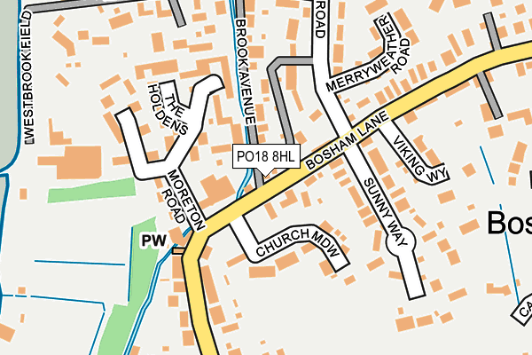 PO18 8HL map - OS OpenMap – Local (Ordnance Survey)