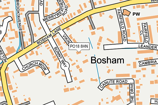 PO18 8HN map - OS OpenMap – Local (Ordnance Survey)