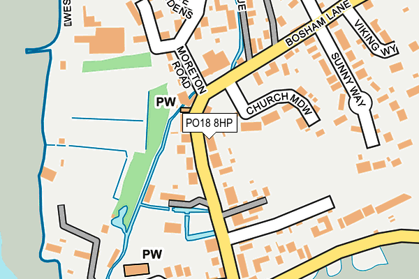 PO18 8HP map - OS OpenMap – Local (Ordnance Survey)