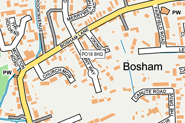 PO18 8HQ map - OS OpenMap – Local (Ordnance Survey)