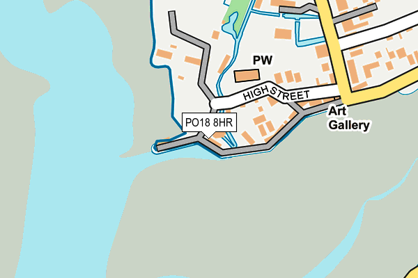 PO18 8HR map - OS OpenMap – Local (Ordnance Survey)