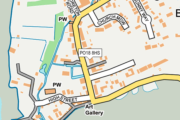 PO18 8HS map - OS OpenMap – Local (Ordnance Survey)