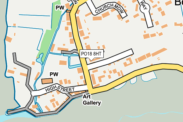 PO18 8HT map - OS OpenMap – Local (Ordnance Survey)