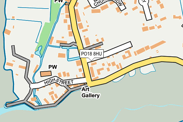 PO18 8HU map - OS OpenMap – Local (Ordnance Survey)