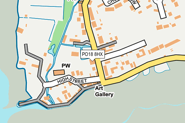PO18 8HX map - OS OpenMap – Local (Ordnance Survey)