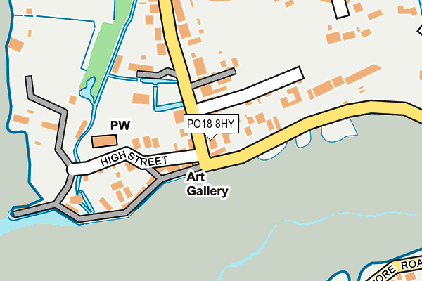 PO18 8HY map - OS OpenMap – Local (Ordnance Survey)