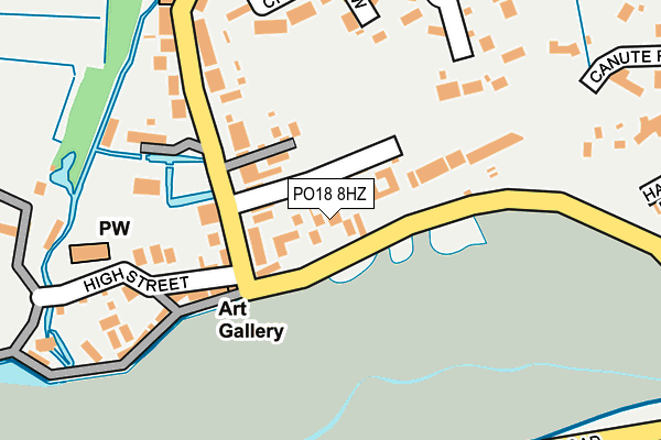 PO18 8HZ map - OS OpenMap – Local (Ordnance Survey)
