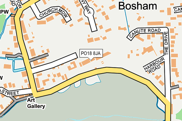 PO18 8JA map - OS OpenMap – Local (Ordnance Survey)