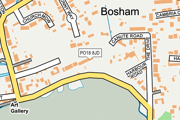 PO18 8JD map - OS OpenMap – Local (Ordnance Survey)