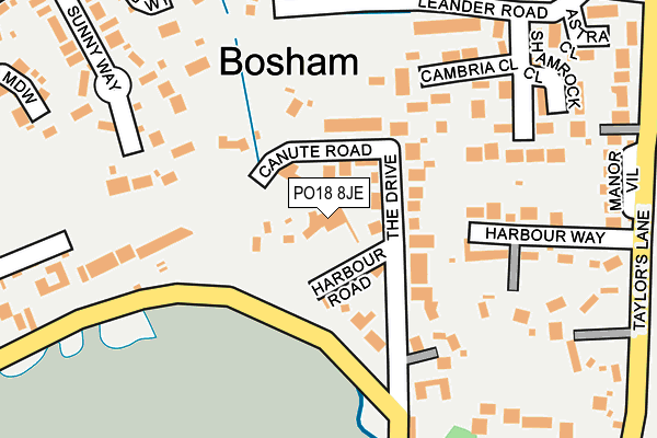 PO18 8JE map - OS OpenMap – Local (Ordnance Survey)