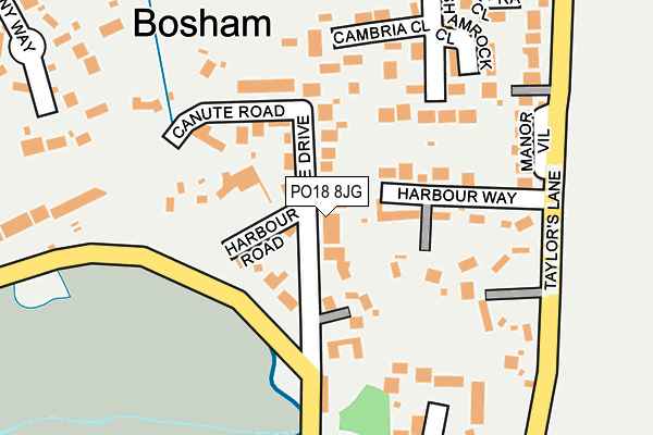 PO18 8JG map - OS OpenMap – Local (Ordnance Survey)