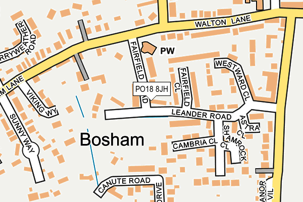 PO18 8JH map - OS OpenMap – Local (Ordnance Survey)