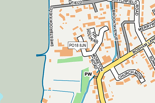 PO18 8JN map - OS OpenMap – Local (Ordnance Survey)
