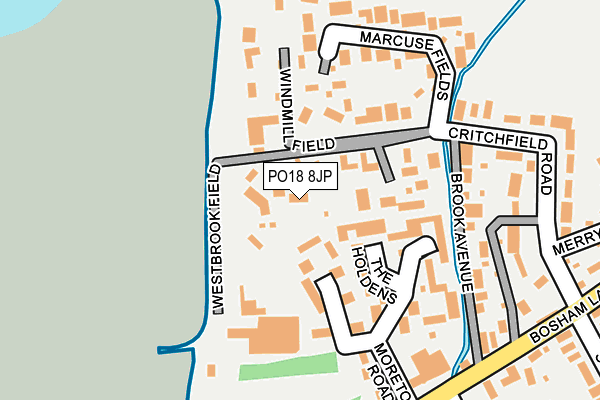 PO18 8JP map - OS OpenMap – Local (Ordnance Survey)