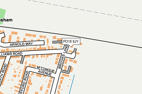 PO18 8JY map - OS OpenMap – Local (Ordnance Survey)