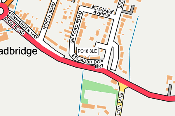 PO18 8LE map - OS OpenMap – Local (Ordnance Survey)
