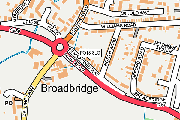 Map of BROADBRIDGE LIMITED at local scale