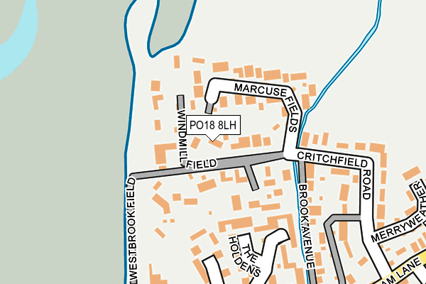 PO18 8LH map - OS OpenMap – Local (Ordnance Survey)