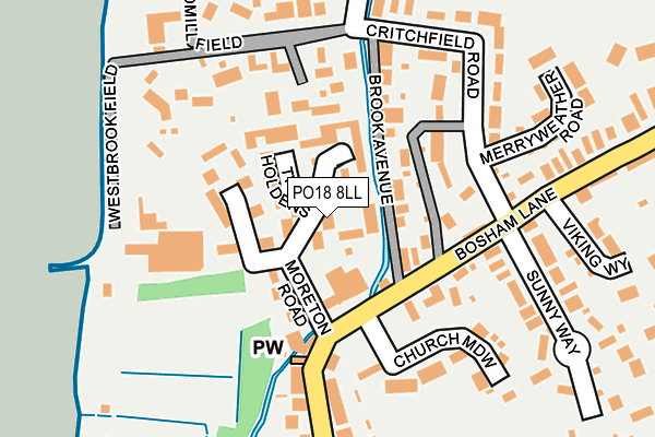 PO18 8LL map - OS OpenMap – Local (Ordnance Survey)