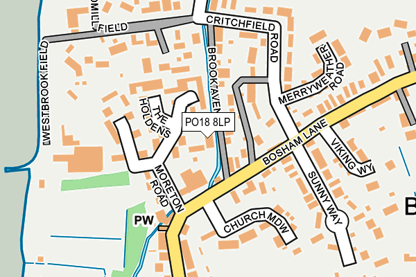 PO18 8LP map - OS OpenMap – Local (Ordnance Survey)