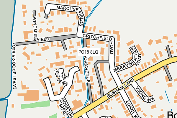 PO18 8LQ map - OS OpenMap – Local (Ordnance Survey)