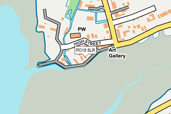 PO18 8LR map - OS OpenMap – Local (Ordnance Survey)