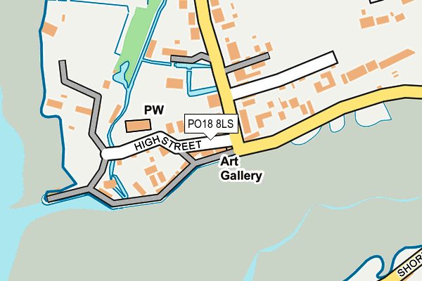 PO18 8LS map - OS OpenMap – Local (Ordnance Survey)